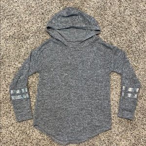 Justice size 10 top grey w/glitter